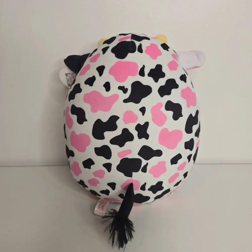 TY Squish-A-Boos Milkshake Cow Plush Stuffed Animal Pillow‎ ​Niche Pink Cute Toy